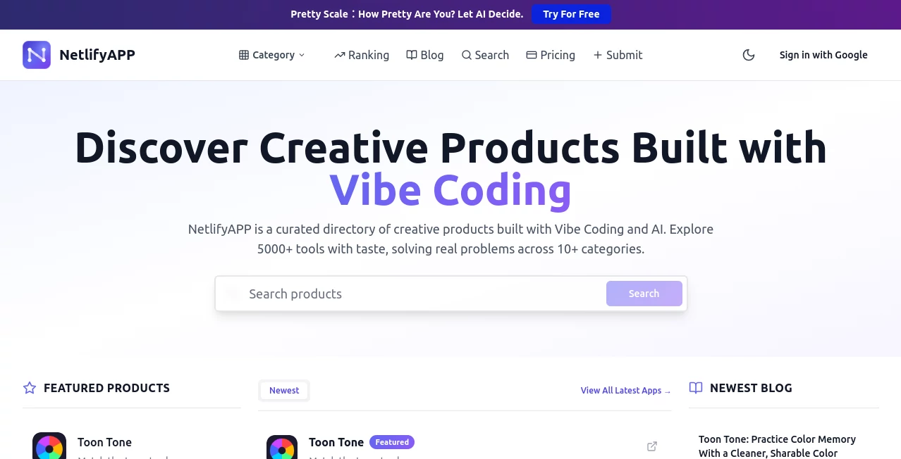 Screenshot of NetlifyAPP – An AI tool in the ,AI Website Builder ,AI No-Code & Low-Code ,AI API Design ,AI Developer Tools  category, showcasing its interface and key features.