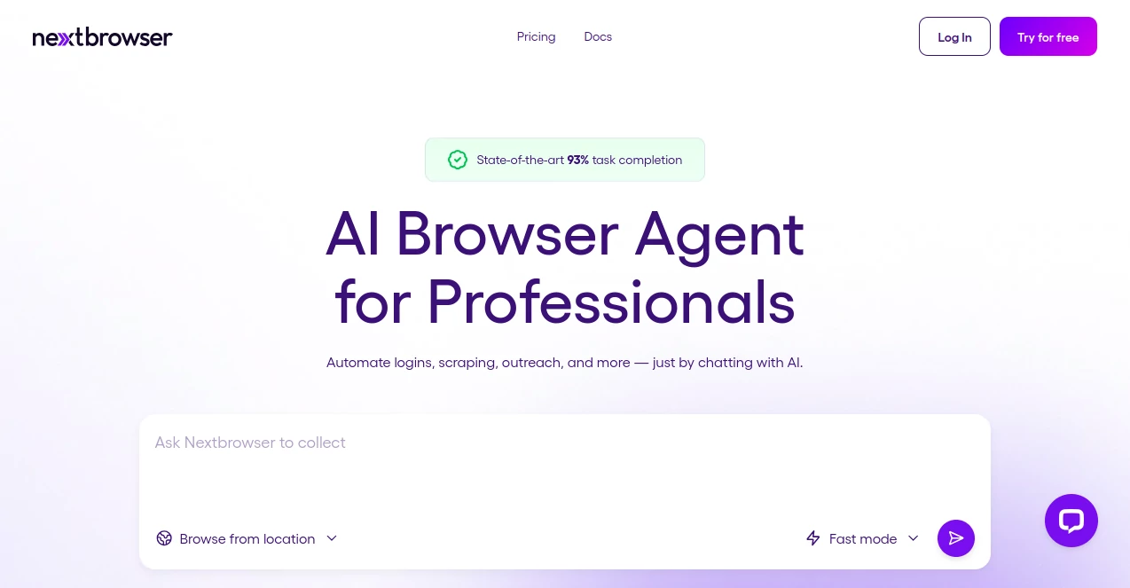 Screenshot of Next Browser – An AI tool in the ,AI Web Scraping ,AI Social Media Assistant ,AI Digital Marketing Generator ,AI Lead Generation  category, showcasing its interface and key features.