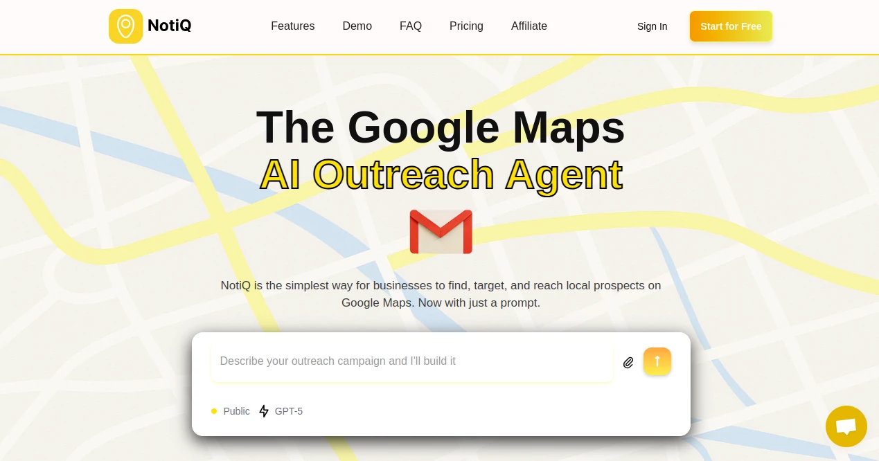 Screenshot of NotiQ – An AI tool in the ,AI Email Assistant ,AI Email Marketing ,AI Response Generator ,AI Lead Generation  category, showcasing its interface and key features.
