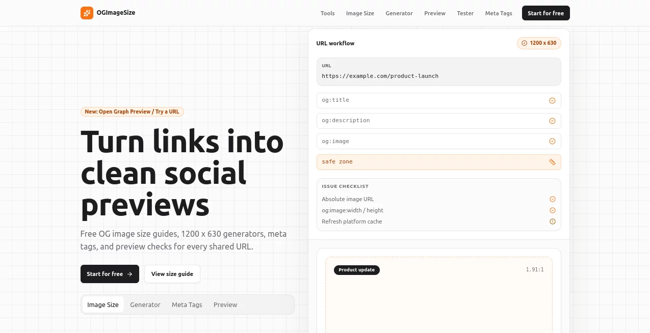Screenshot of OGimage – An AI tool in the ,AI Developer Tools ,AI SEO Assistant ,AI Design Generator ,AI Graphic Design  category, showcasing its interface and key features.