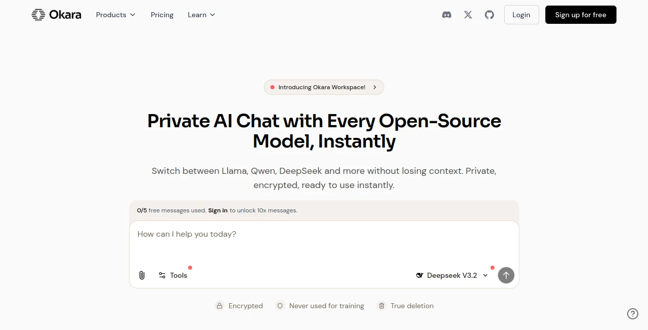 Screenshot of Okara – An AI tool in the ,AI General Writing ,AI Content Generator ,AI Chatbot  category, showcasing its interface and key features.