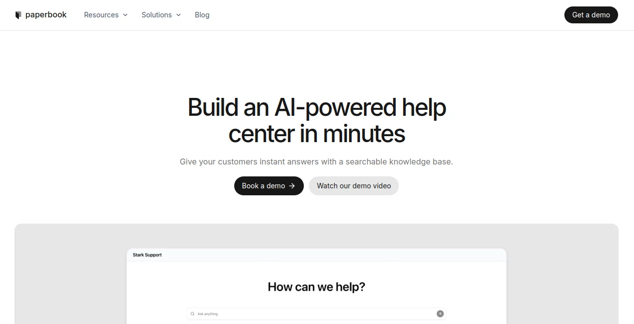 Screenshot of paperbook – An AI tool in the ,AI Search Engine ,AI Customer Service Assistant ,AI Knowledge Base ,AI Team Collaboration  category, showcasing its interface and key features.