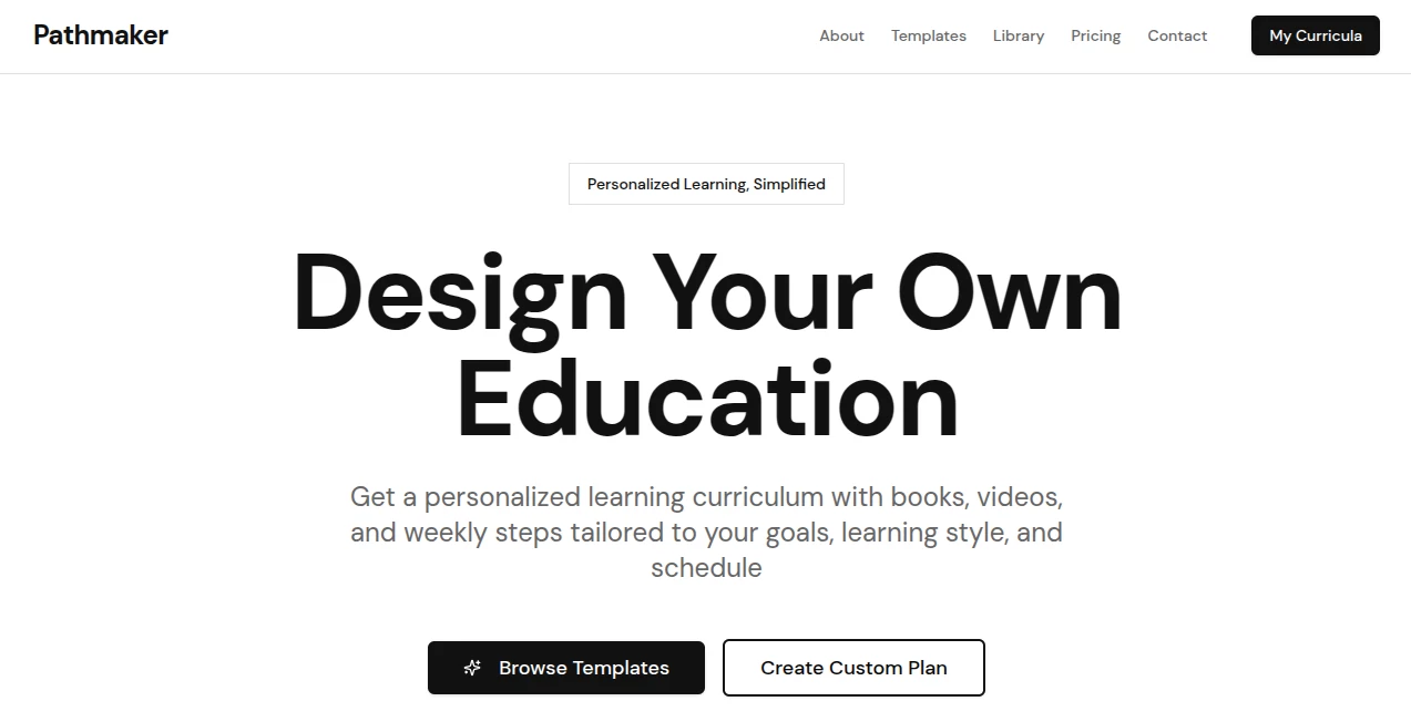 Screenshot of Pathmaker – An AI tool in the ,AI Life Assistant ,AI Roadmap Generator ,AI Coaching ,AI Productivity Tools  category, showcasing its interface and key features.