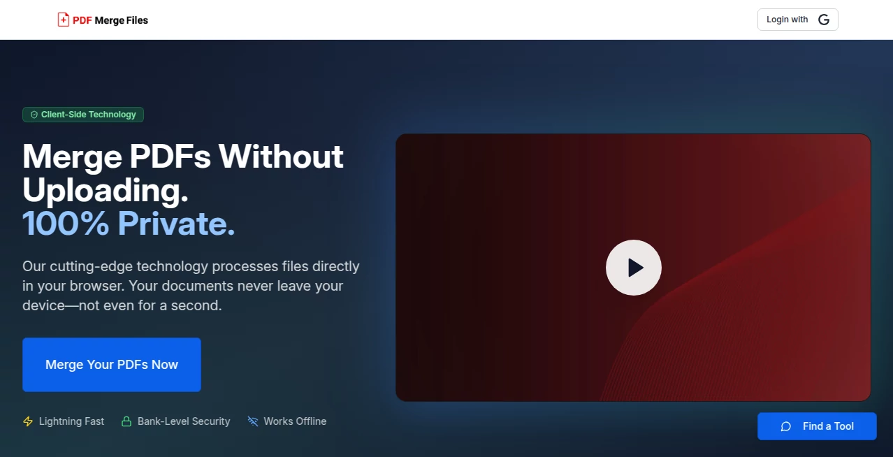 Screenshot of PDF Merge Files – An AI tool in the ,AI PDF ,AI Documents Assistant ,AI Files Assistant  category, showcasing its interface and key features.