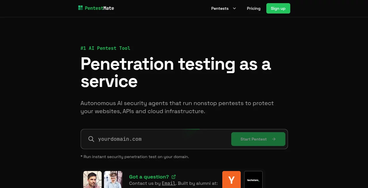 Screenshot of PentestMate – An AI tool in the ,AI Testing & QA ,AI Developer Tools  category, showcasing its interface and key features.
