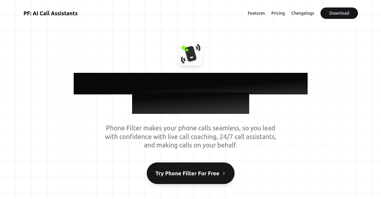 Screenshot of Phone Filter App – An AI tool in the ,AI Voice Assistants ,Other  category, showcasing its interface and key features.