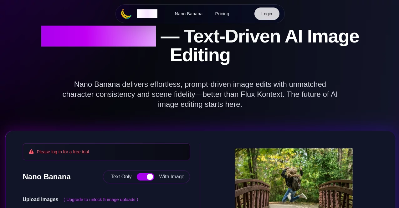 Screenshot of Picnana – An AI tool in the ,AI Art Generator ,Photo & Image Editor ,AI Photo Enhancer ,AI Photo Restoration ,AI Background Remover  category, showcasing its interface and key features.