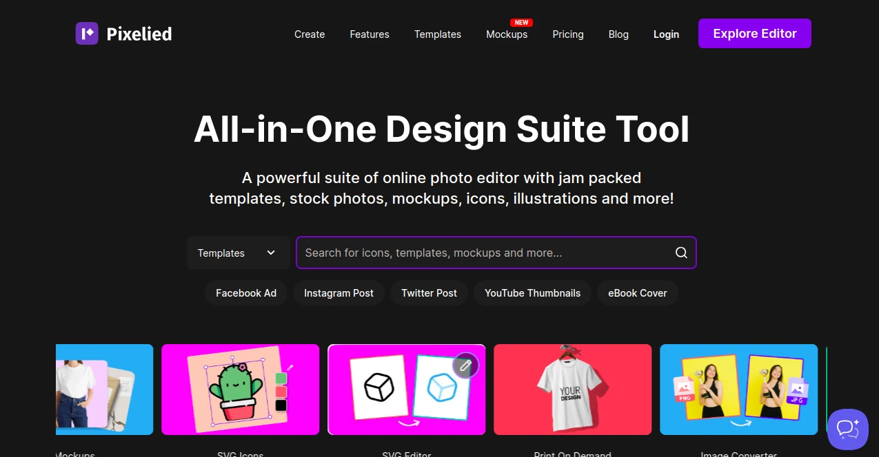 Screenshot of Pixelied – An AI tool in the ,AI Graphic Design ,AI Design Assistant ,AI Design Generator ,AI Colorize ,AI Art Generator ,AI Ad Creative Assistant ,AI Social Media Assistant ,AI SEO Assistant ,AI Analytics Assistant ,AI Facebook Assistant ,AI YouTube Assistant ,AI Twitter Assistant ,AI Instagram Assistant ,AI Background Remover ,AI Photo Enhancer ,Photo & Image Editor ,AI Cover Generator ,AI Banner Generator ,AI Photo & Image Generator  category, showcasing its interface and key features.