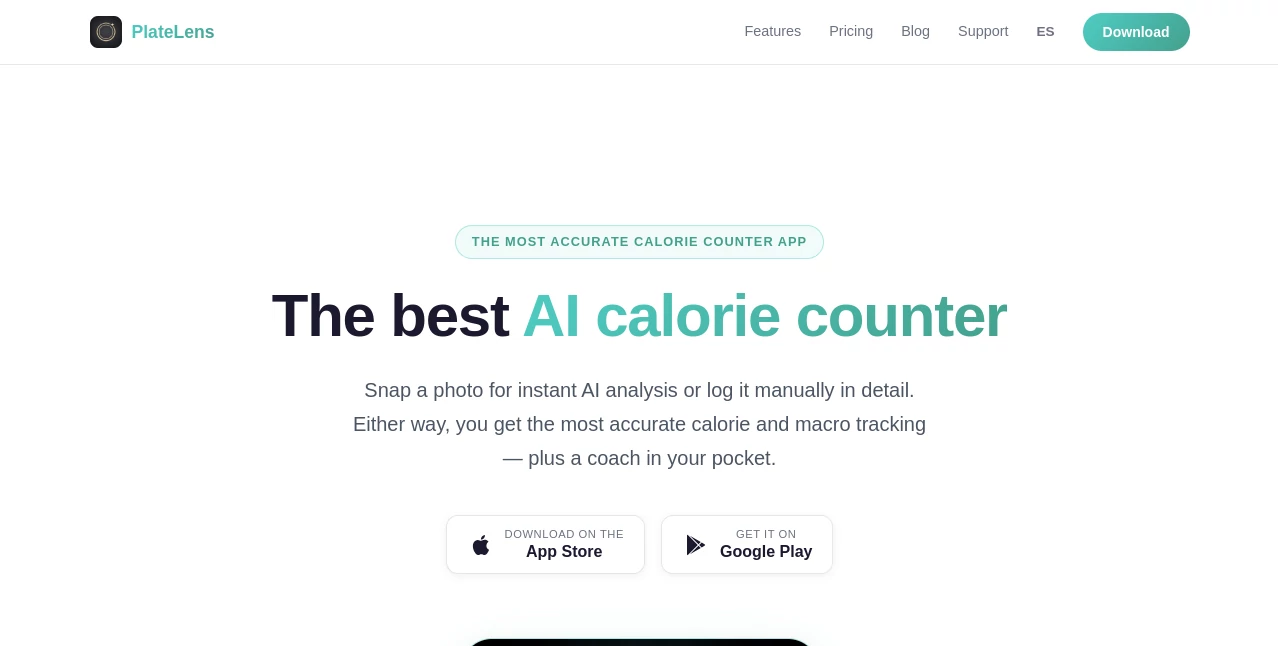 Screenshot of PlateLens – An AI tool in the ,AI Image Recognition ,AI Life Assistant ,AI Fitness ,AI Healthcare  category, showcasing its interface and key features.