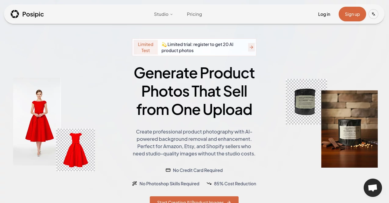Screenshot of Posipic – An AI tool in the ,AI Product Description Generator ,Photo & Image Editor ,AI Photo Enhancer ,AI Image to Image  category, showcasing its interface and key features.