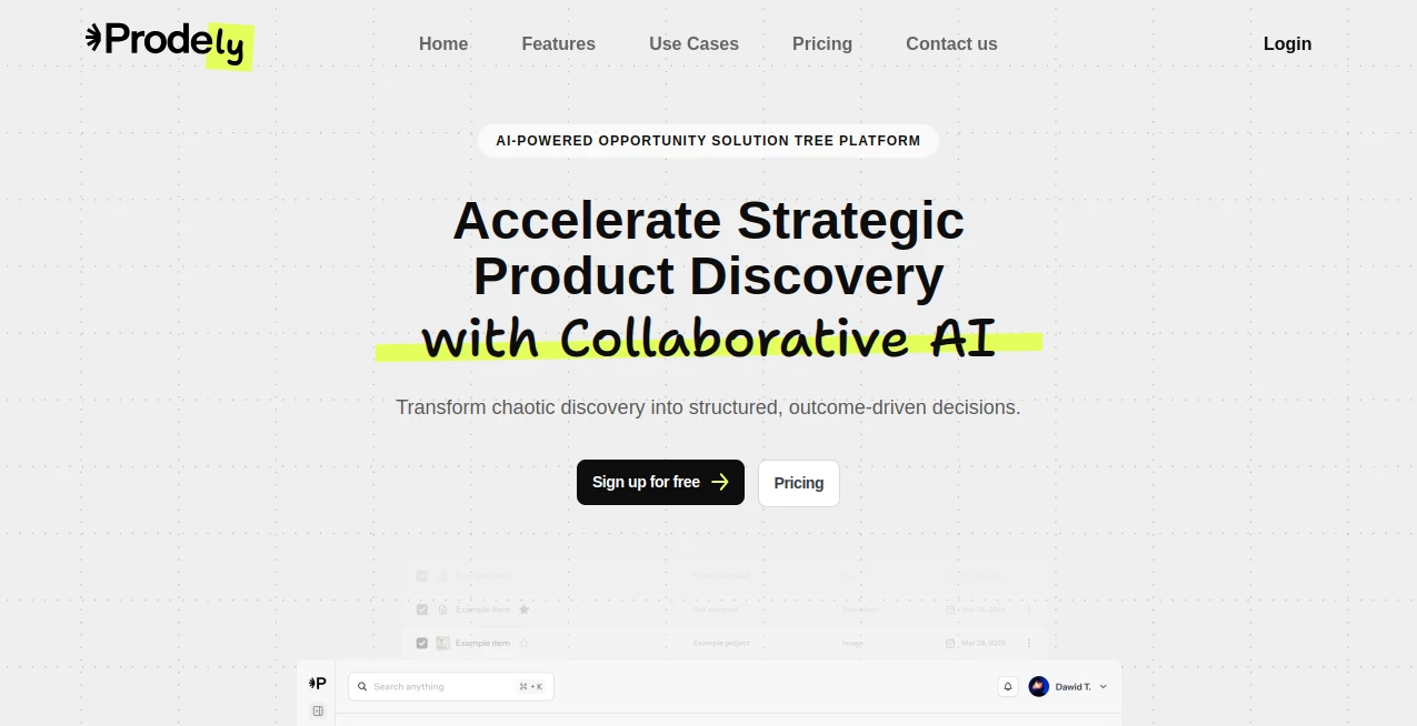 Screenshot of Prodely – An AI tool in the ,AI Product Description Generator ,AI Research Tool ,AI E-commerce Assistant  category, showcasing its interface and key features.