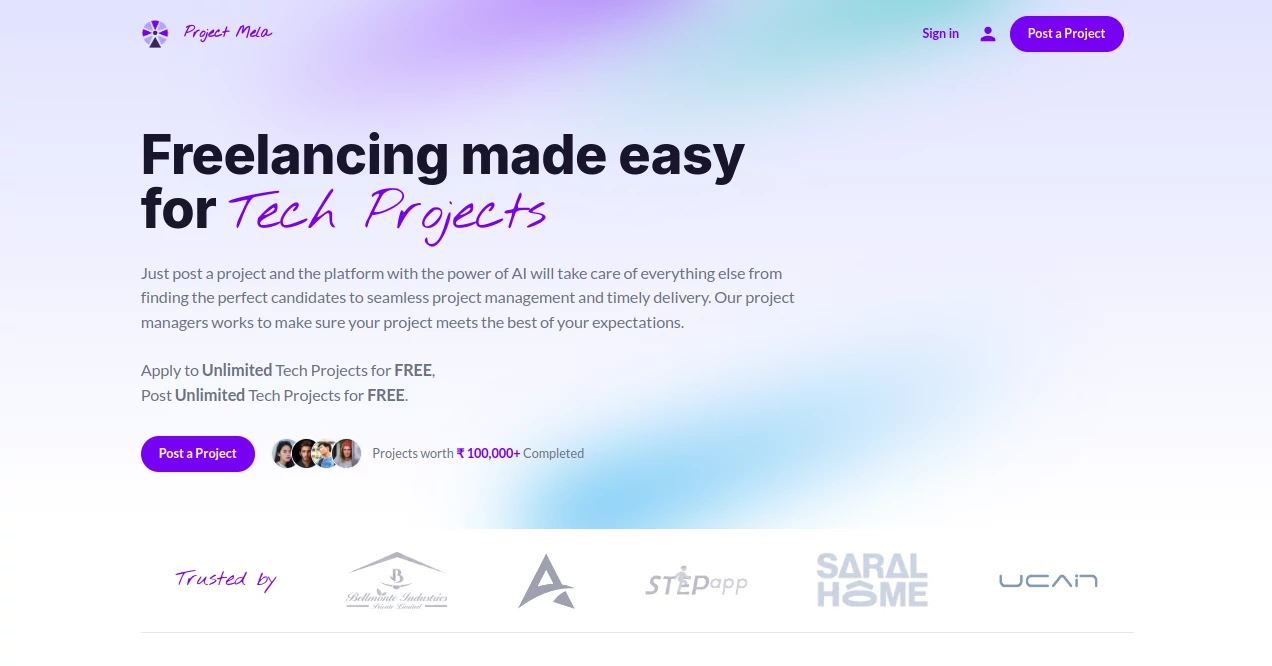 Screenshot of Project Mela – An AI tool in the ,AI DevOps Assistant ,AI Code Assistant ,AI Code Explanation ,AI Code Generator ,AI Code Refactoring ,AI Monitor & Report Builder ,AI Data Mining ,AI Log Management ,AI SQL Query Builder ,AI Testing & QA ,AI API Design ,AI Developer Docs ,AI Developer Tools ,AI Team Collaboration ,AI Project Management  category, showcasing its interface and key features.