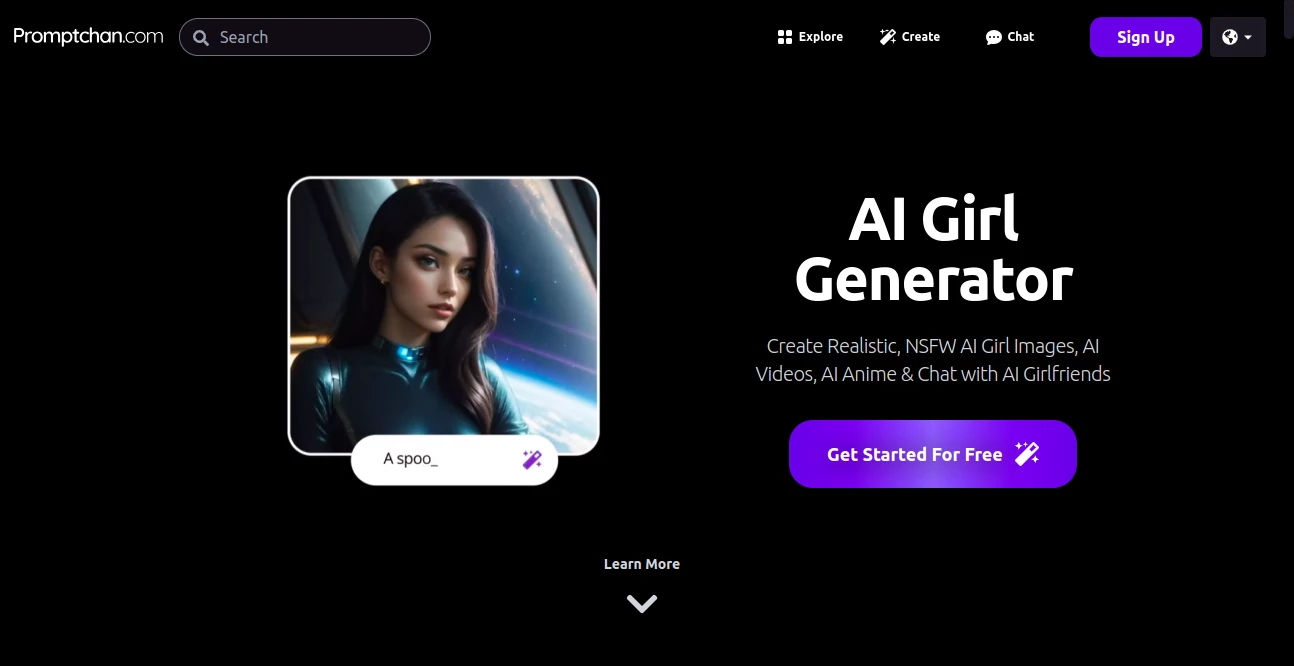 Screenshot of Promptchan – An AI tool in the ,NSFW  category, showcasing its interface and key features.