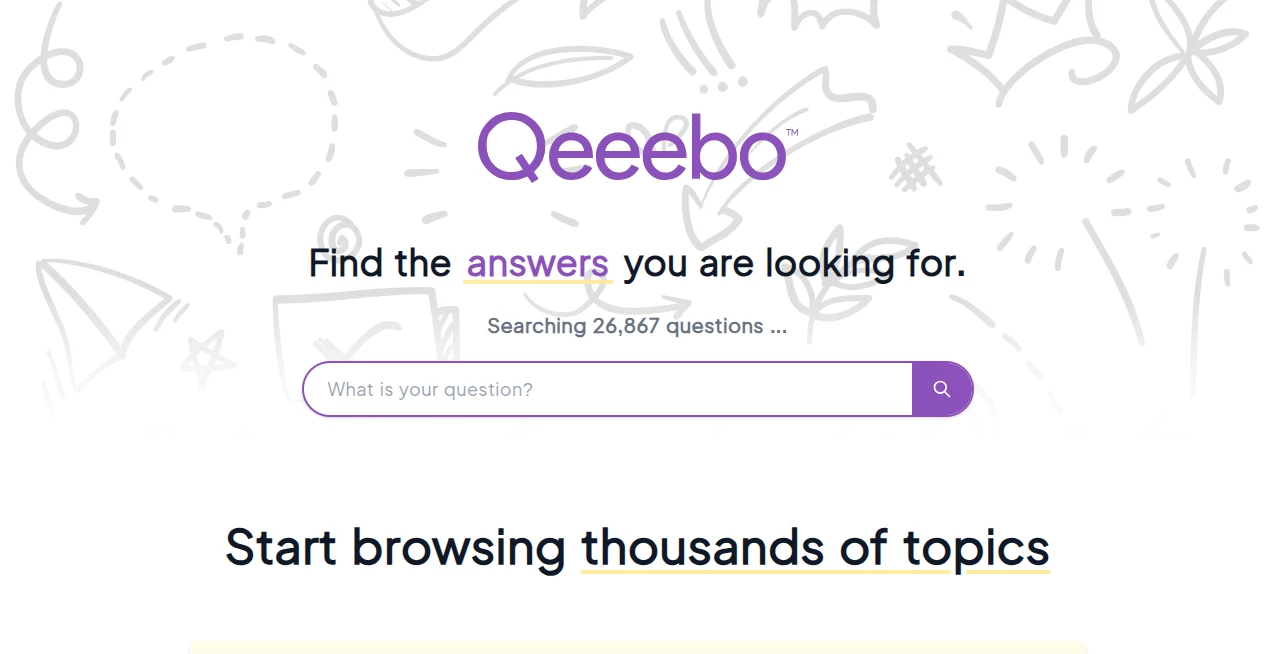 Screenshot of Qeeebo – An AI tool in the ,AI Research Tool ,AI Knowledge Base  category, showcasing its interface and key features.