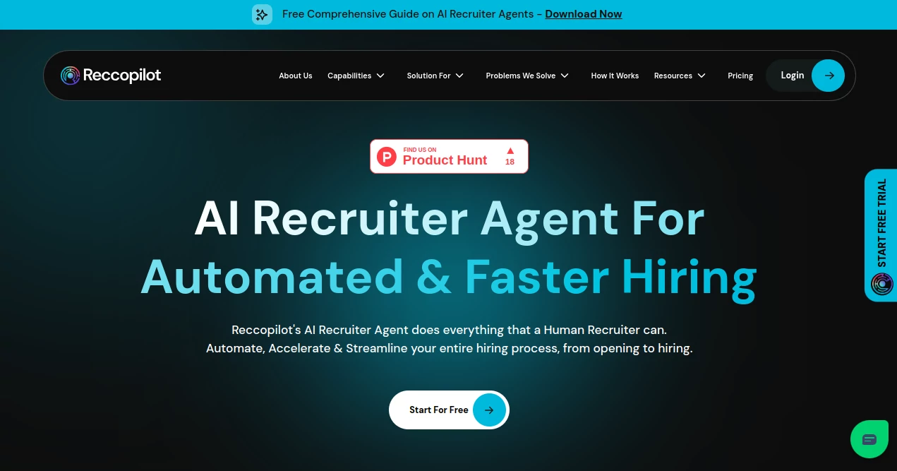Screenshot of Reccopilot – An AI tool in the ,AI Interview Assistant ,AI Recruiting ,AI Resume Builder ,AI Cover Letter Generator  category, showcasing its interface and key features.