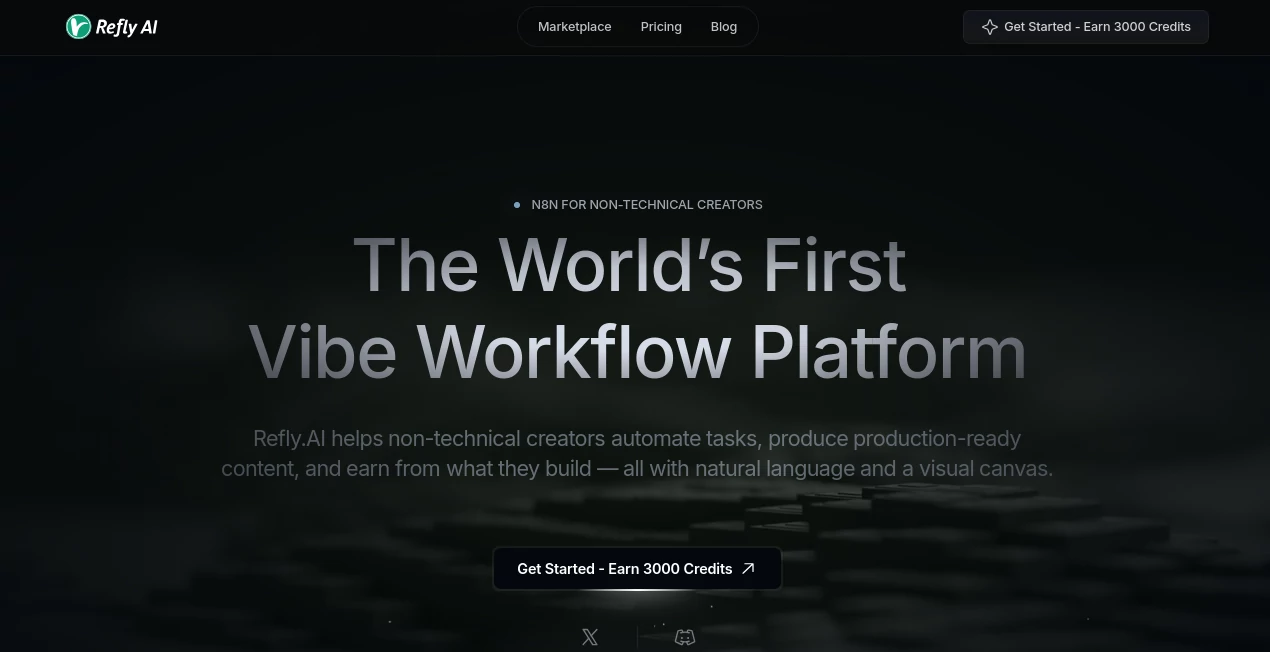 Screenshot of Refly – An AI tool in the ,AI No-Code & Low-Code ,AI Productivity Tools ,AI Task Management ,AI Workflow Management  category, showcasing its interface and key features.