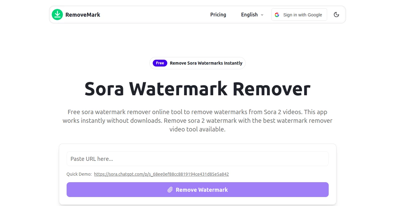 Screenshot of RemoveMark – An AI tool in the ,Photo & Image Editor ,AI Photo Enhancer ,AI Background Remover ,AI Image to Image  category, showcasing its interface and key features.