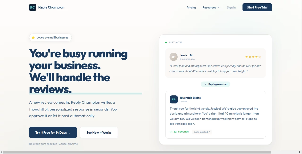 Screenshot of Reply Champion – An AI tool in the ,AI Customer Service Assistant ,AI Reply Assistant ,AI Email Assistant ,AI Response Generator  category, showcasing its interface and key features.