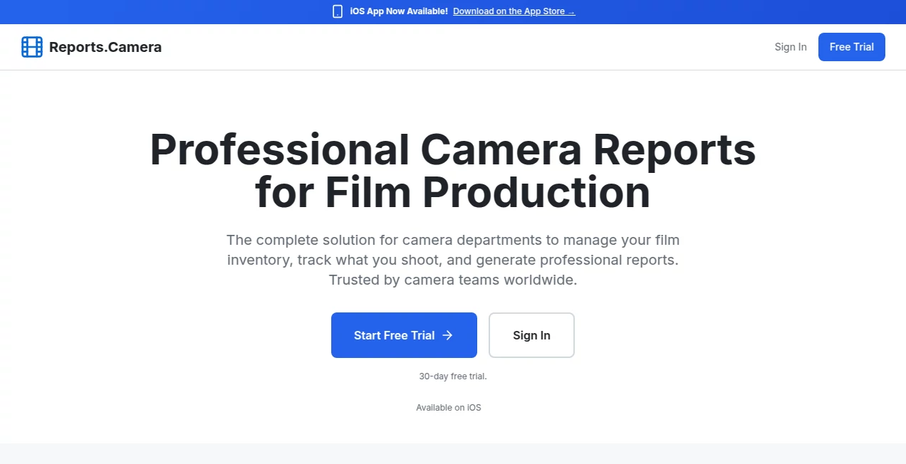 Screenshot of Reports.Camera – An AI tool in the ,Other  category, showcasing its interface and key features.
