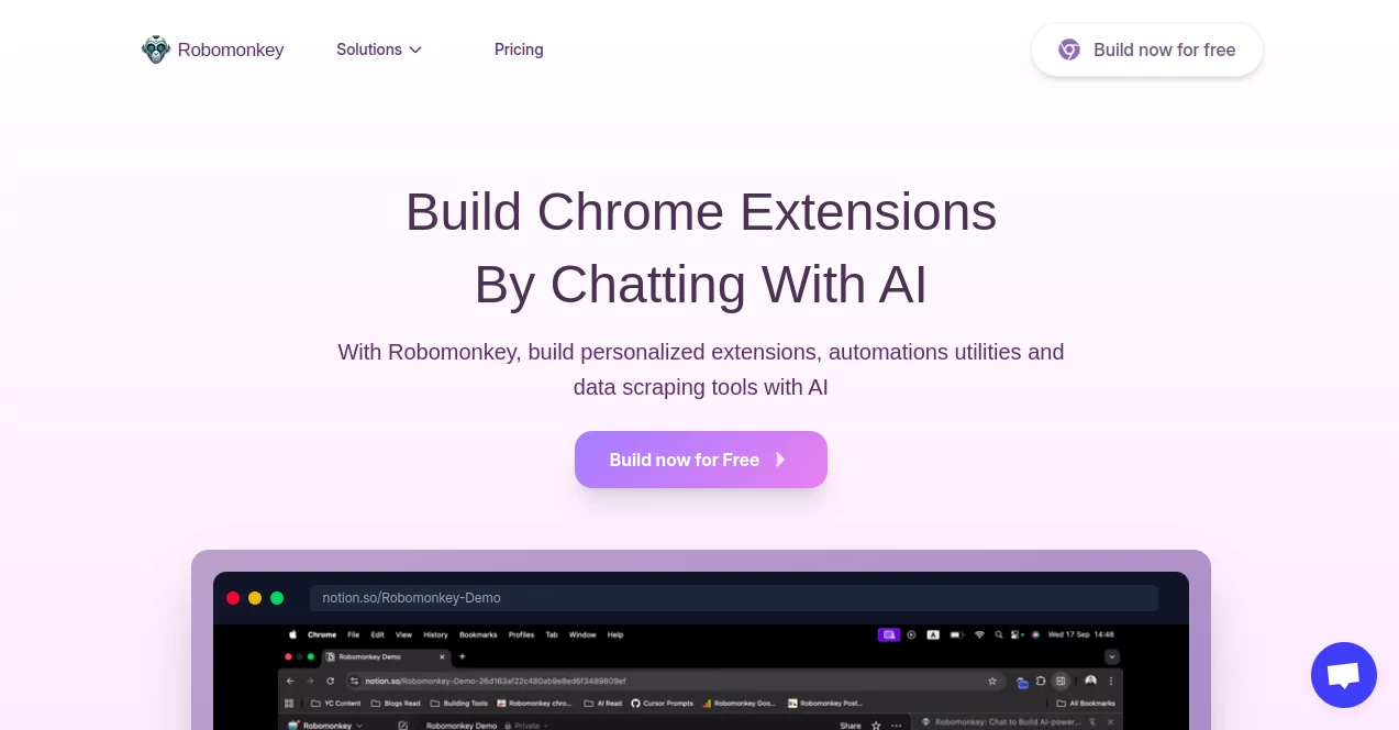 Screenshot of Robomonkey – An AI tool in the ,AI No-Code & Low-Code ,AI Code Generator ,AI Developer Tools ,AI App Builder  category, showcasing its interface and key features.