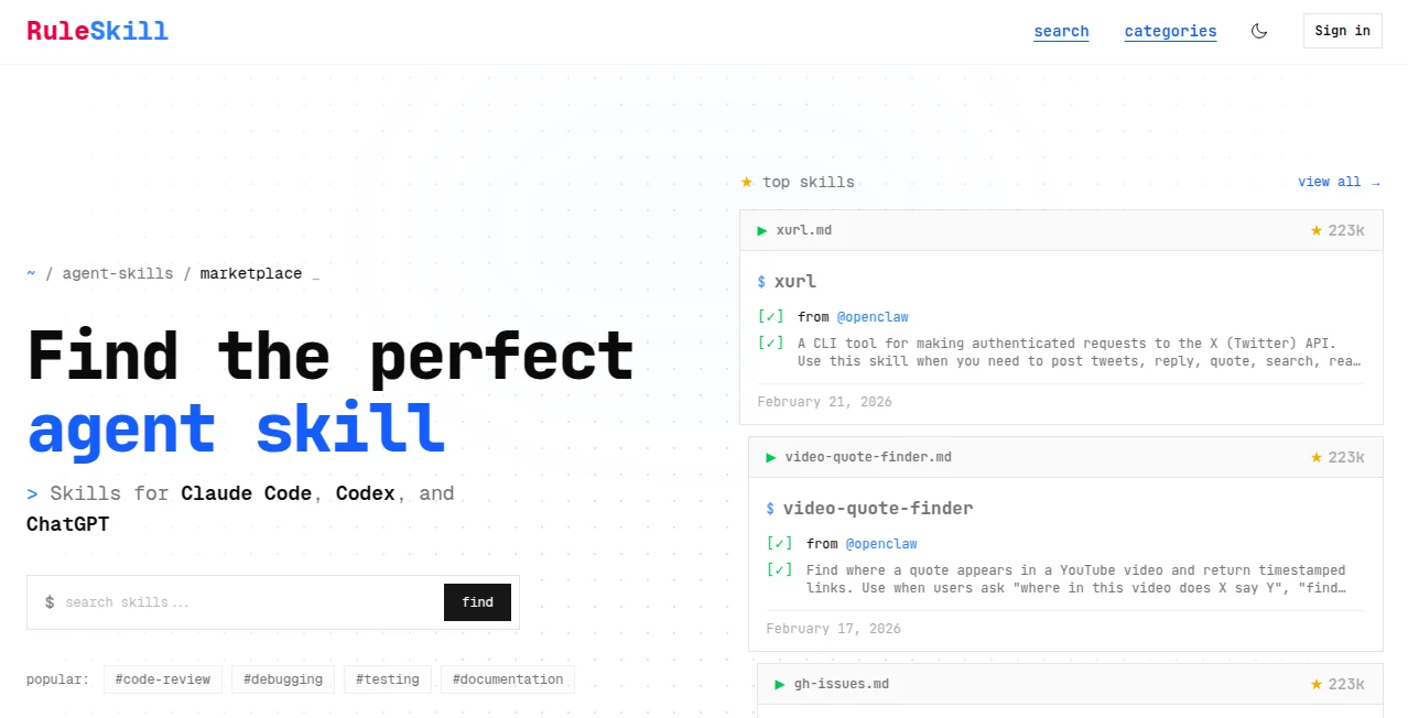 Screenshot of Skills Agentic – An AI tool in the ,AI Life Assistant ,AI Tutorial ,AI Course ,AI Education Assistant  category, showcasing its interface and key features.
