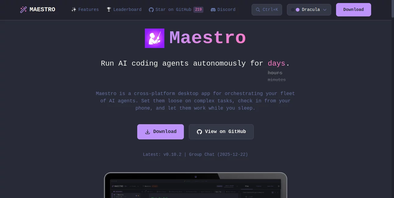 Screenshot of Maestro – An AI tool in the ,AI Music Generator ,AI Text to Music ,AI Singing Generator  category, showcasing its interface and key features.