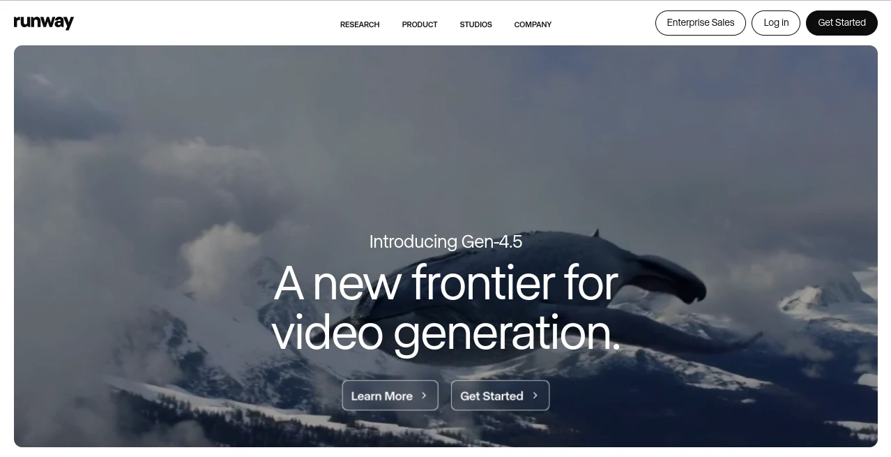 Screenshot of Runway AI – An AI tool in the ,AI Image to Video ,AI Video Editor ,AI Text to Video ,AI Video Generator  category, showcasing its interface and key features.