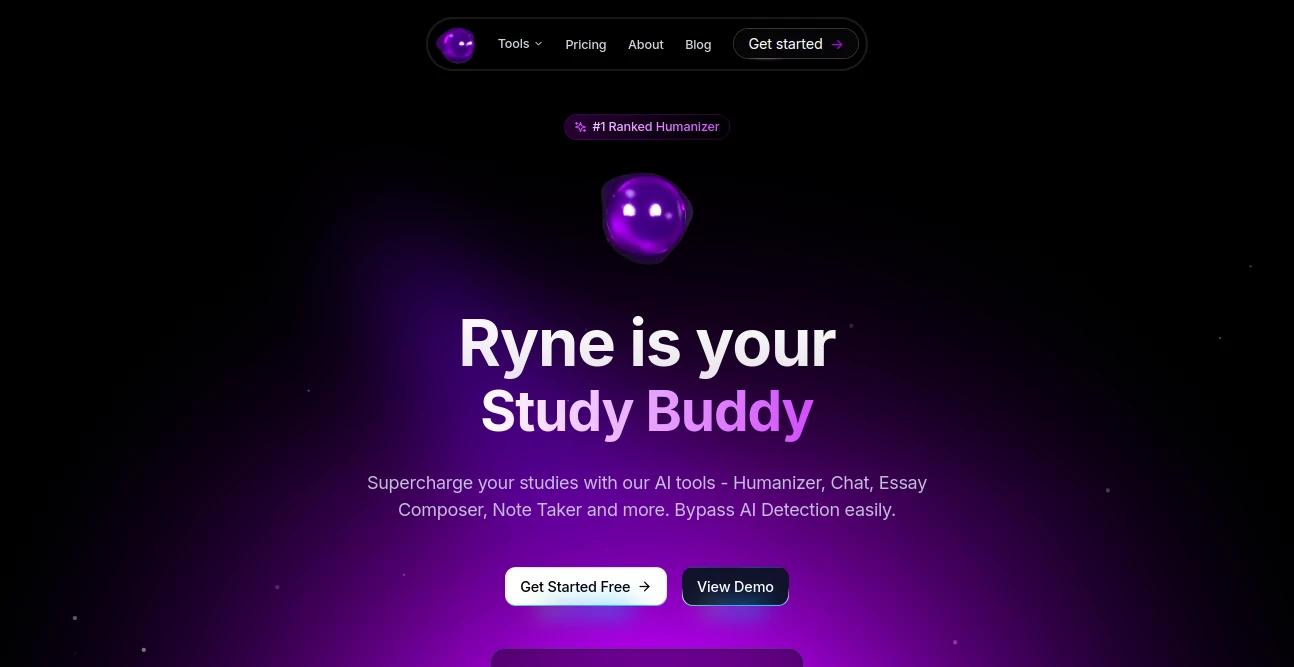 Screenshot of Ryne AI – An AI tool in the ,AI Documents Assistant ,AI Document Extraction ,AI Project Management ,AI Notes Assistant ,AI PDF ,AI Education Assistant ,AI Quizzes ,AI Course ,AI Knowledge Graph ,AI Knowledge Base ,AI Coaching ,AI Homework Helper ,AI Rewriter ,AI Chatbot ,AI Writing Assistants ,AI Summarizer ,AI Paraphraser ,AI Story Writing ,AI Script Writing ,AI Report Writing ,AI Letter Writer ,AI Essay Writer ,AI Copywriting ,AI Handwriting ,AI Papers ,AI Blog Writer  category, showcasing its interface and key features.
