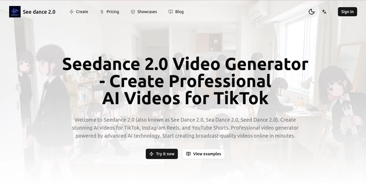 Screenshot of seedance 2.0 – An AI tool in the ,AI Animated Video ,AI Image to Video ,AI Text to Video ,AI Video Generator  category, showcasing its interface and key features.