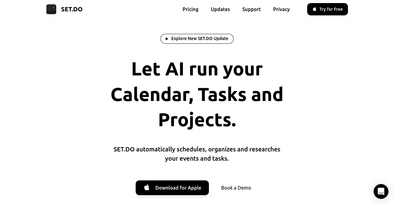 Screenshot of SET.DO – An AI tool in the ,AI Productivity Tools ,AI Task Management ,AI Project Management ,AI Scheduling  category, showcasing its interface and key features.