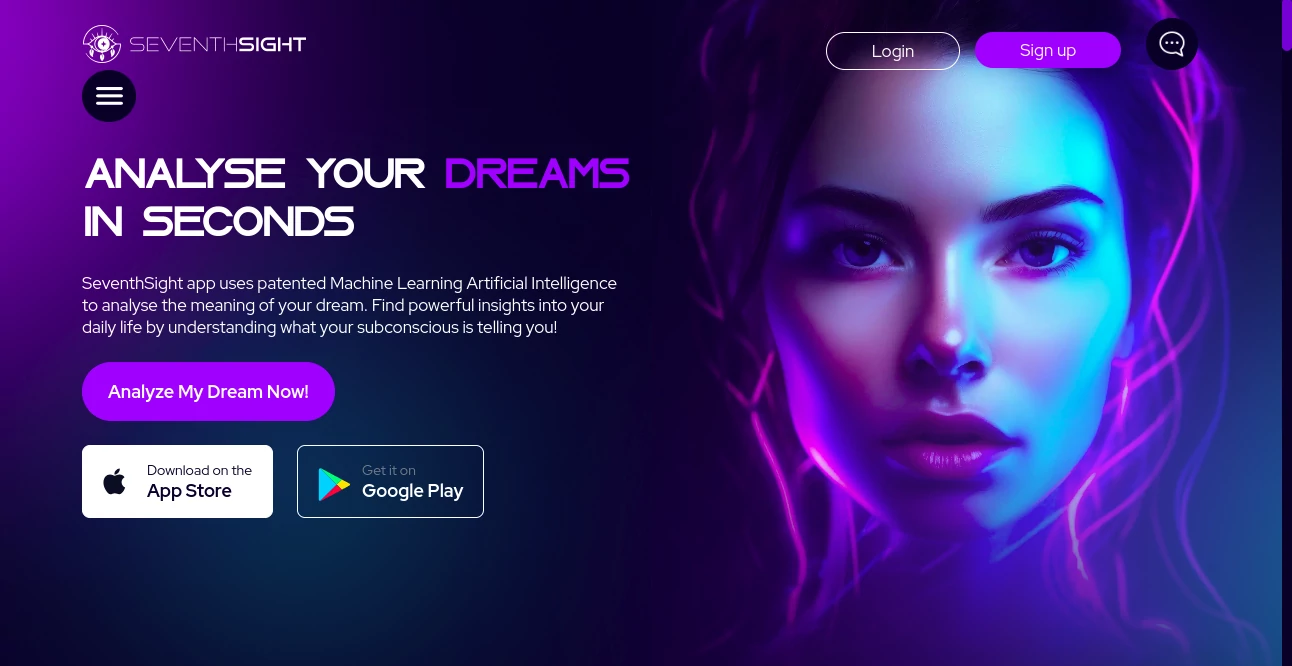 Screenshot of SeventhSIGHT – An AI tool in the ,AI Data Mining ,AI Research Tool ,AI Analytics Assistant  category, showcasing its interface and key features.