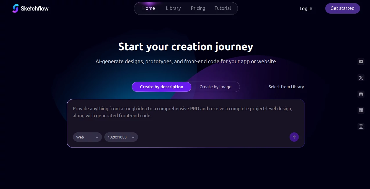 Screenshot of Sketchflow AI – An AI tool in the ,AI Developer Tools ,AI App Builder ,AI Design Generator ,AI Website Designer  category, showcasing its interface and key features.