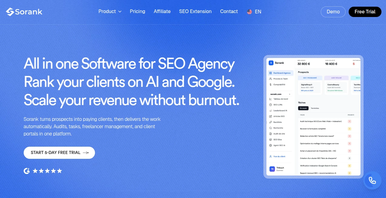 Screenshot of Sorank – An AI tool in the ,AI SEO Assistant ,AI Marketing Plan Generator ,AI Research Tool ,AI Analytics Assistant  category, showcasing its interface and key features.