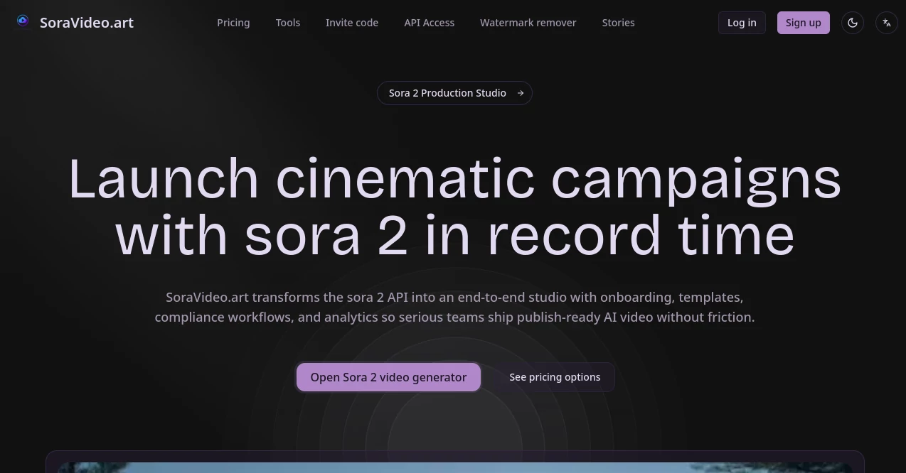 Screenshot of sora video – An AI tool in the ,AI Animated Video ,AI Video Generator ,AI Text to Video ,AI Art Generator  category, showcasing its interface and key features.