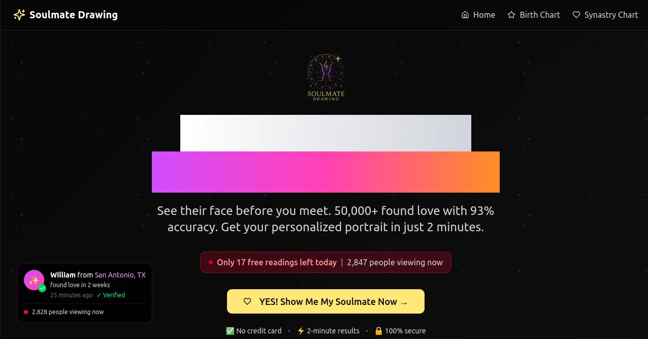 Screenshot of Soulmate Drawing – An AI tool in the ,AI Photo & Image Generator ,AI Art Generator ,AI Life Assistant ,AI Fun Tools  category, showcasing its interface and key features.