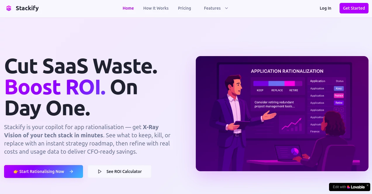 Screenshot of Stackify – An AI tool in the ,AI Analytics Assistant ,AI Productivity Tools ,AI Workflow Management ,AI Project Management  category, showcasing its interface and key features.
