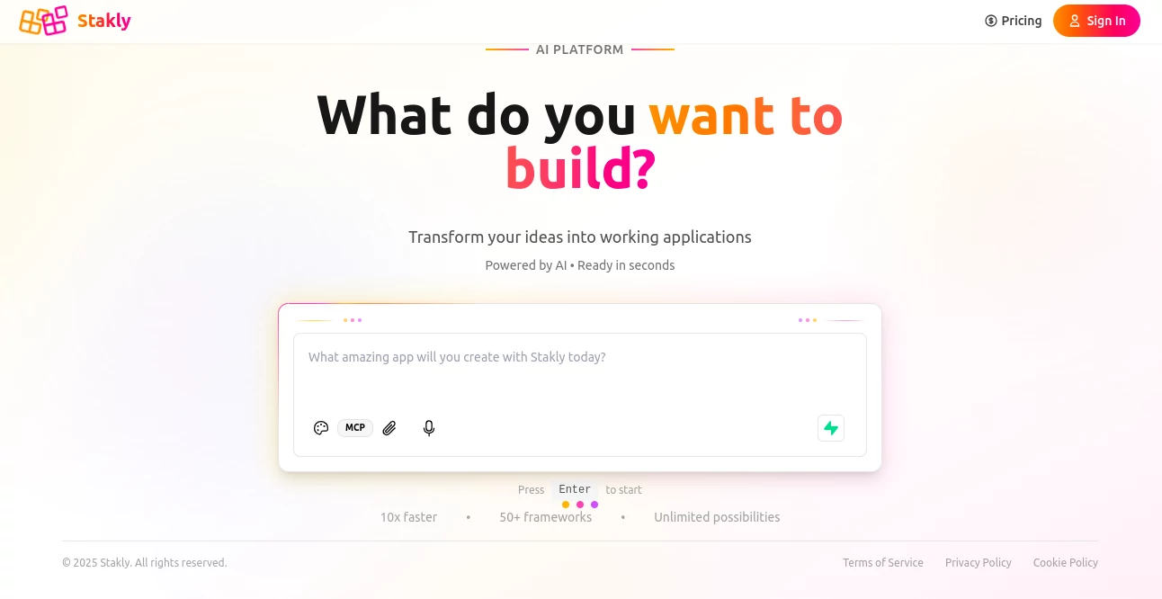 Screenshot of Stakly – An AI tool in the ,AI Code Assistant ,AI Developer Tools  category, showcasing its interface and key features.