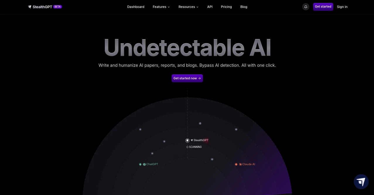 Screenshot of StealthGPT – An AI tool in the ,AI Papers ,AI Content Detector  category, showcasing its interface and key features.