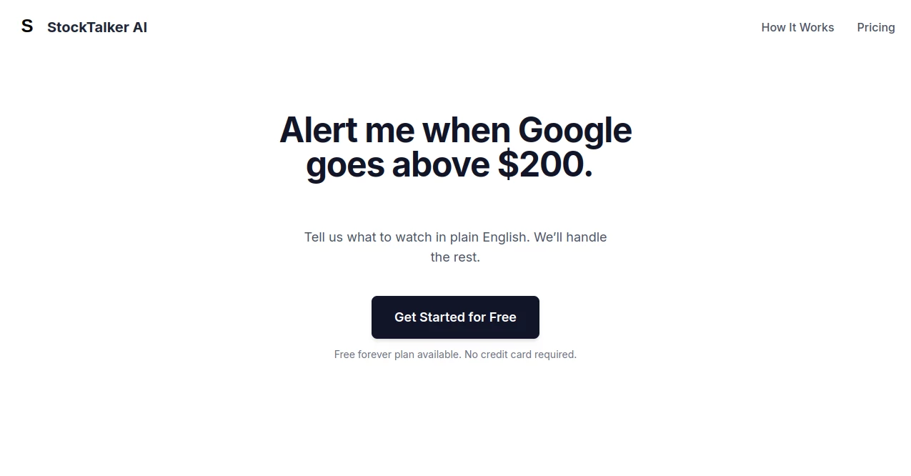 Screenshot of StockTalker AI – An AI tool in the ,AI Investing Assistant ,AI Trading Bot Assistant  category, showcasing its interface and key features.