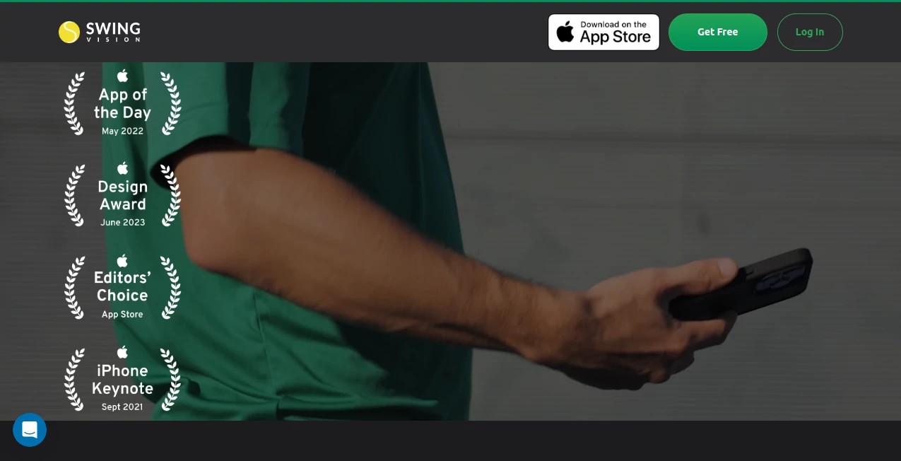 Screenshot of SwingVision – An AI tool in the ,AI Analytics Assistant ,AI Sports ,AI Coaching ,AI Video Recording  category, showcasing its interface and key features.