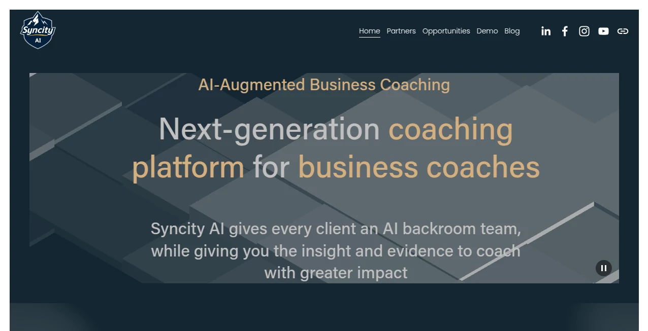 Screenshot of Syncity AI – An AI tool in the ,AI Business Ideas Generator ,AI Productivity Tools ,AI Team Collaboration ,AI Workflow Management  category, showcasing its interface and key features.