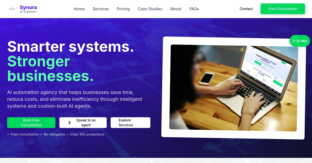Screenshot of Synura AI Solutions – An AI tool in the ,AI Analytics Assistant ,AI Task Management ,AI Workflow Management ,AI Project Management  category, showcasing its interface and key features.