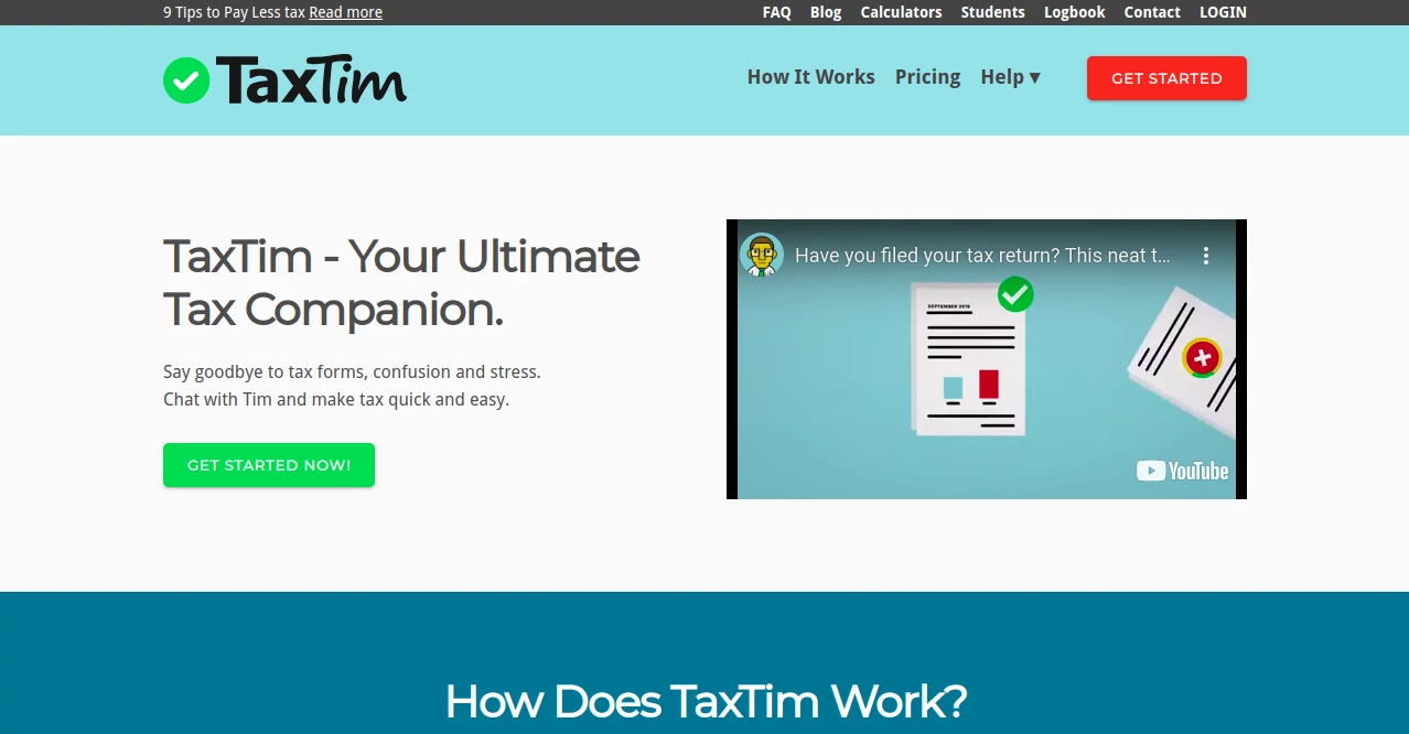 Screenshot of TaxTim SA – An AI tool in the ,AI Tax Assistant  category, showcasing its interface and key features.