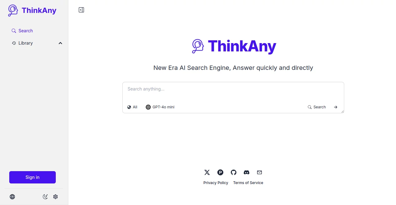 Screenshot of ThinkAny – An AI tool in the ,AI Knowledge Graph ,AI Notes Assistant ,AI Workflow Management ,AI Mind Mapping  category, showcasing its interface and key features.