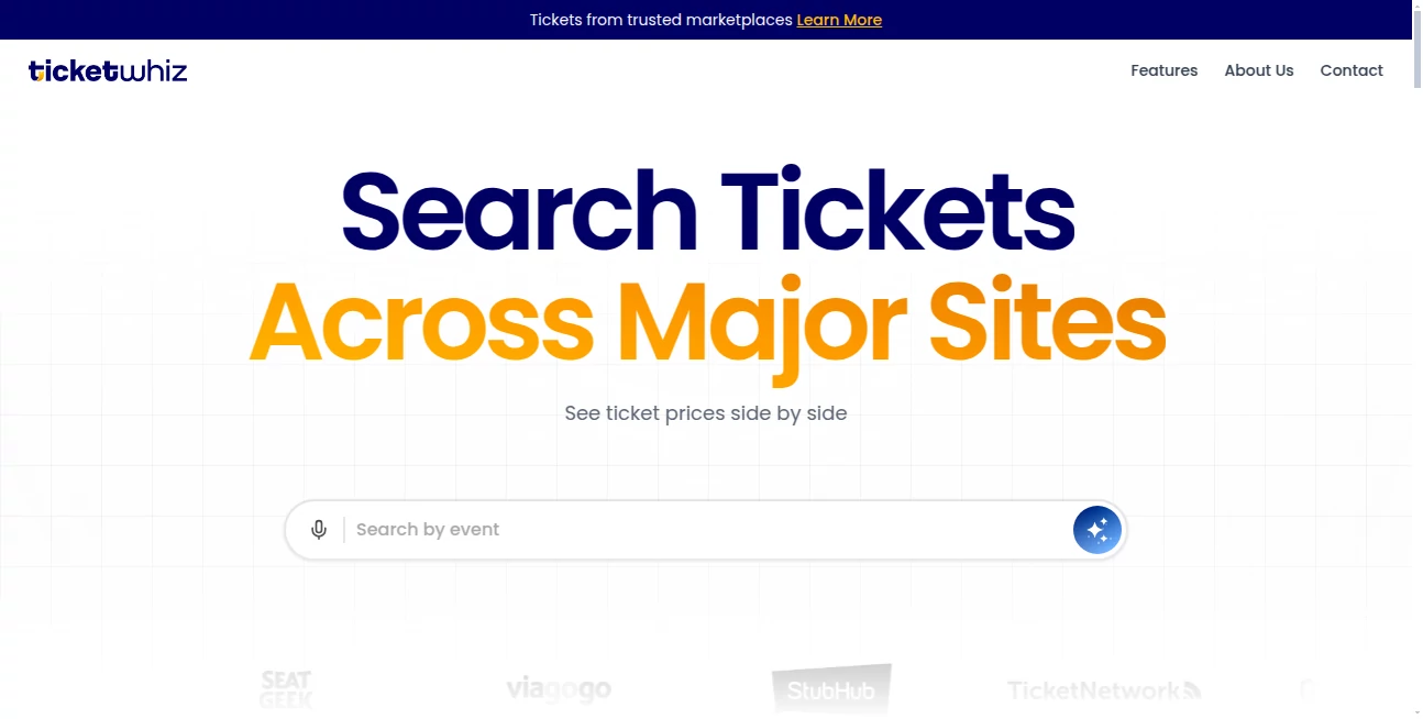 Screenshot of TicketWhiz – An AI tool in the ,AI Tools Directory  category, showcasing its interface and key features.