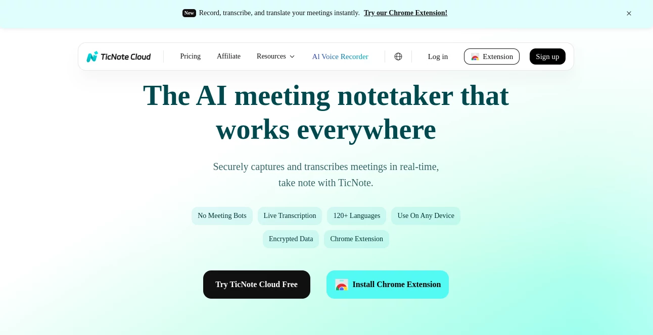 Screenshot of TicNote – An AI tool in the ,AI Summarizer ,AI Transcription ,AI Meeting Assistant ,AI Notes Assistant  category, showcasing its interface and key features.