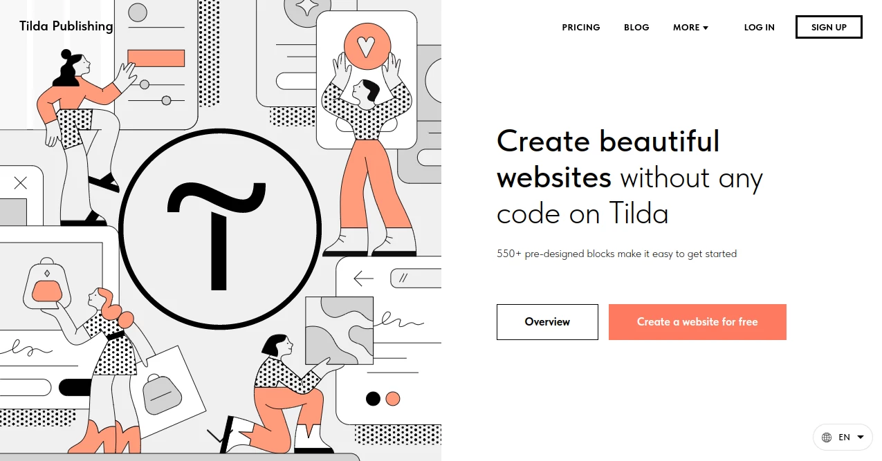 Screenshot of Tilda Publishing – An AI tool in the ,AI Content Generator ,AI Landing Page Builder ,AI Website Builder ,AI No-Code & Low-Code  category, showcasing its interface and key features.