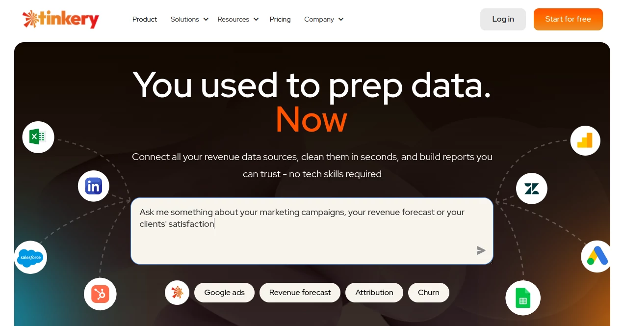 Screenshot of Tinkery – An AI tool in the ,AI Data Mining ,AI Analytics Assistant ,AI CRM Assistant ,AI Productivity Tools  category, showcasing its interface and key features.