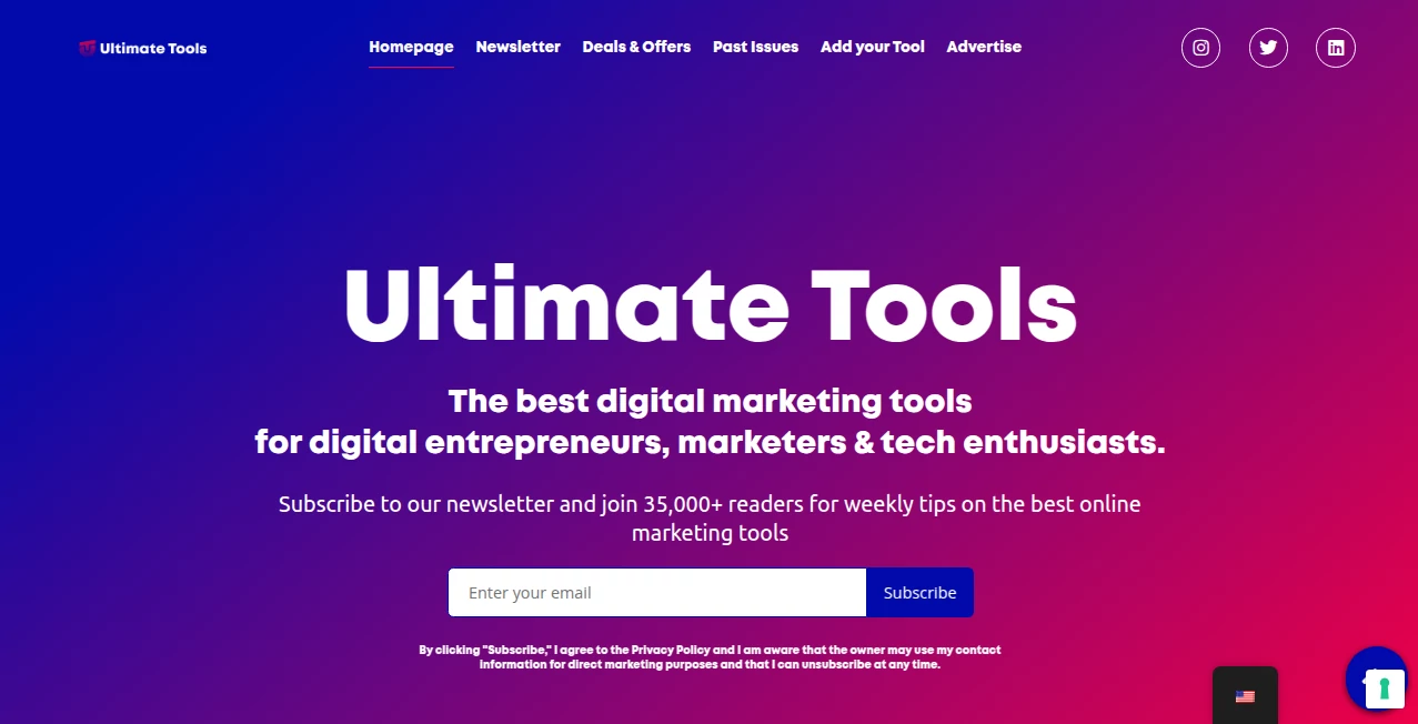 Screenshot of Ultimate Tools – An AI tool in the ,AI Tools Directory ,Other  category, showcasing its interface and key features.