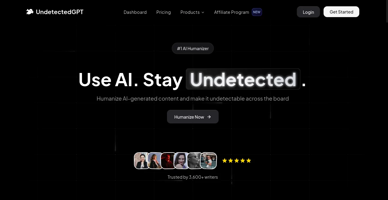Screenshot of UndetectedGPT AI – An AI tool in the ,AI Rewriter ,AI Plagiarism Checker ,AI Grammar Checker ,AI Content Detector  category, showcasing its interface and key features.
